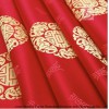 Supply 100% Polyester Red Jacquard Flame Retardant Curtain Fabric