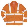Supply long sleeves polyester-cotton flame retardant reflective safety welding jackets
